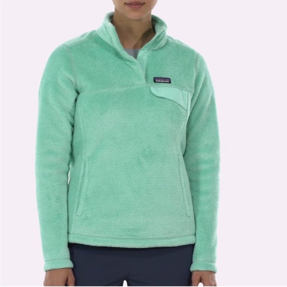 Patagonia Re Tool Snap T Pullover Gypsum Green Jade X-Dye Fleece Size  S